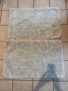 Koolaburra by Ugg Plush Bath Rugs Set of 2 - Light Blue